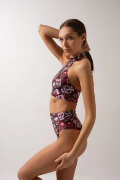 Shark Polewear Tanna Top - Sugar Skulls -Radd Pole Wear Shop IMG 0681