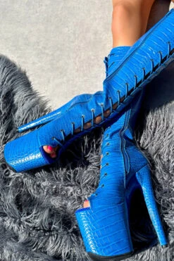 Hella Heels Electric Boa Open Toe Knee High Boots - 8inch 9 Hella Heels Electric Boa Open Toe Knee High Boots - 8inch -Radd Pole Wear Shop IMG 0683 d0ee984b 71cf 45a8 ad2a 5bd90fe3774e