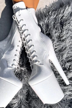 Hella Heels The Glitterati 8inch Boots - Snow Kween 11 Hella Heels The Glitterati 8inch Boots - Snow Kween -Radd Pole Wear Shop IMG 28021