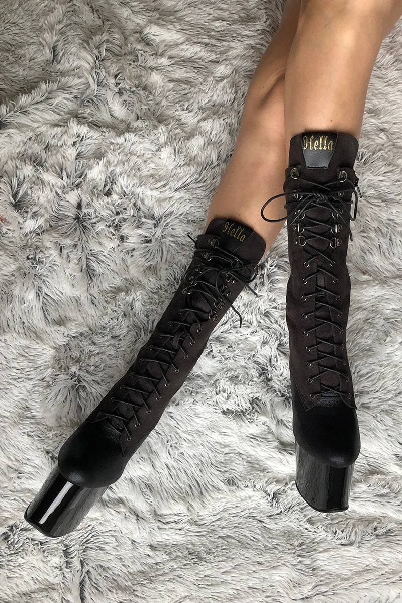 Hella Heels Blaq Kicks Boots - 8inch 3 Hella Heels Blaq Kicks Boots - 8inch