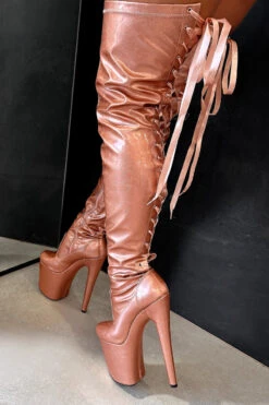 Hella Heels Thicc Thigh High 8inch Boots - Rose Gold 8 Hella Heels Thicc Thigh High 8inch Boots - Rose Gold -Radd Pole Wear Shop IMG 4386 3600c231 f36c 4cb3 954b 5bdd101c9e1c 1