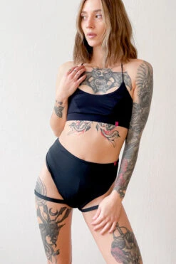 Pole Addict Bliss Garter Shorts - Black -Radd Pole Wear Shop IMG 4425