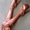 Hella Heels Thigh High 8inch Boots - Rose Gold 1 Hella Heels Thigh High 8inch Boots - Rose Gold -Radd Pole Wear Shop IMG 4779