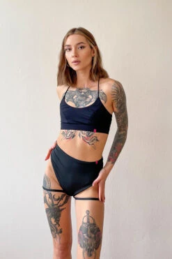 Pole Addict Bliss Adjustable Garter Shorts - Black 7 Pole Addict Bliss Adjustable Garter Shorts - Black -Radd Pole Wear Shop IMG 4843