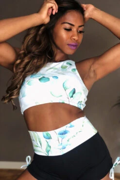 The Enviro Co. High Neck Crop Top - Daintree Day -Radd Pole Wear Shop IMG 5061