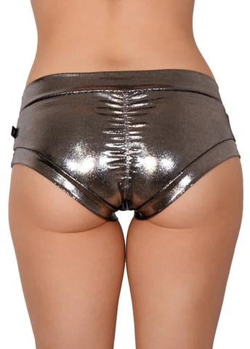 Cleo The Hurricane Hot Pants - Metallic Chrome 4 Cleo The Hurricane Hot Pants - Metallic Chrome - Image 2