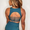 The Enviro Co. High Neck Crop Top - Blue Teal 2 The Enviro Co. High Neck Crop Top - Blue Teal -Radd Pole Wear Shop IMG 6688 1