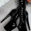 Hella Heels LipKit 8inch Boots - Black Beatles 1 Hella Heels LipKit 8inch Boots - Black Beatles -Radd Pole Wear Shop IMG 7841 2