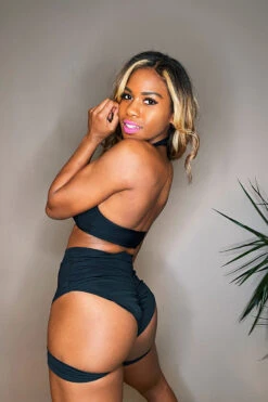 REV ACTIV Bomb Garter Shorts - Black -Radd Pole Wear Shop IMG 8057 1