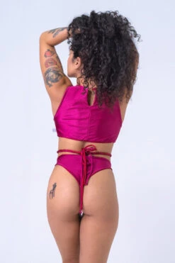 Sorte Infinity Bodysuit - Reversible Poppy Red -Radd Pole Wear Shop INFINITY Red Pink 3