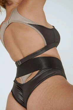 CXIX I Slay Sports Bra - Black/Mink -Radd Pole Wear Shop I Slay Top Bottoms Mink Active wear Poledance dance Aerialist Fashion 2 56370ce1 2083 46a0 a5ca cd6af233df65