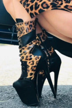 Hella Heels EmpireKicks 8inch Boots - Black 13 Hella Heels EmpireKicks 8inch Boots - Black -Radd Pole Wear Shop KicksBlackLeopard7 1