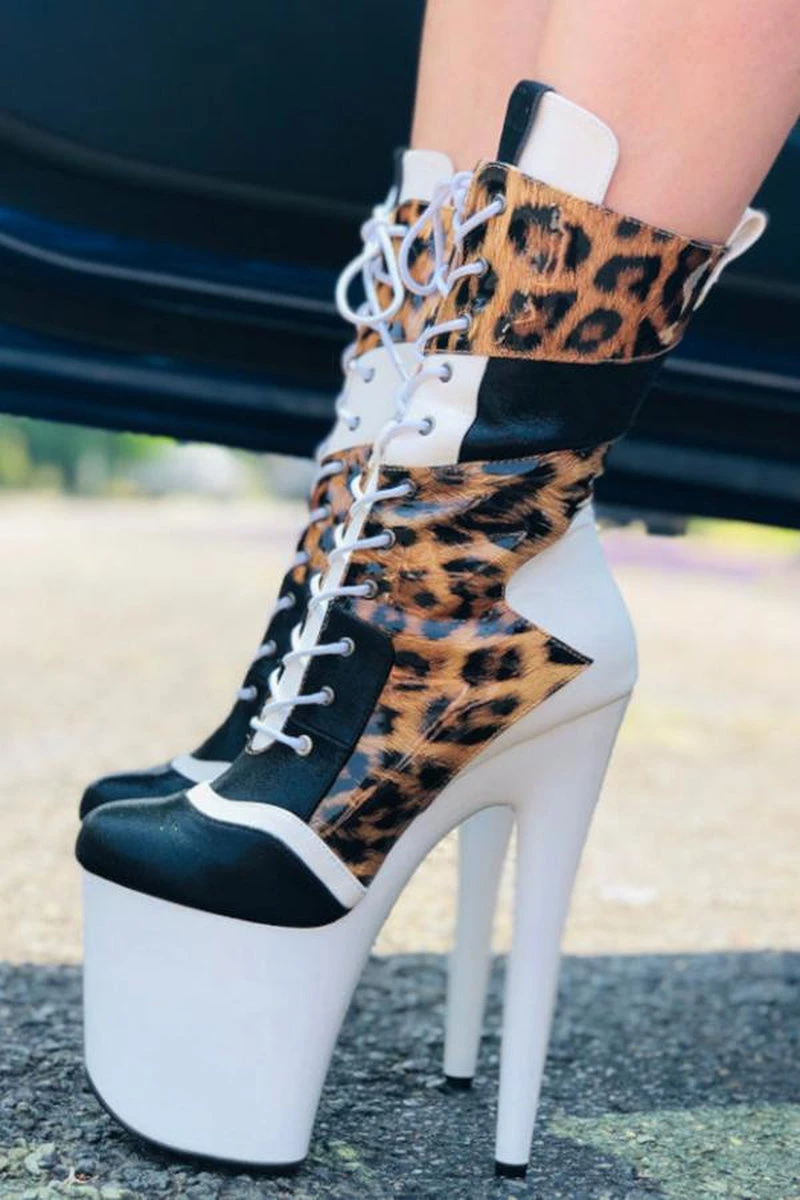 Hella Heels EmpireKicks 8inch Boots - White 3 Hella Heels EmpireKicks 8inch Boots - White