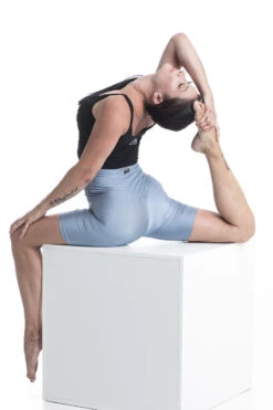 Paradise Chick Biker Shorts - Steel Blue 11 Paradise Chick Biker Shorts - Steel Blue -Radd Pole Wear Shop MG 2037copy