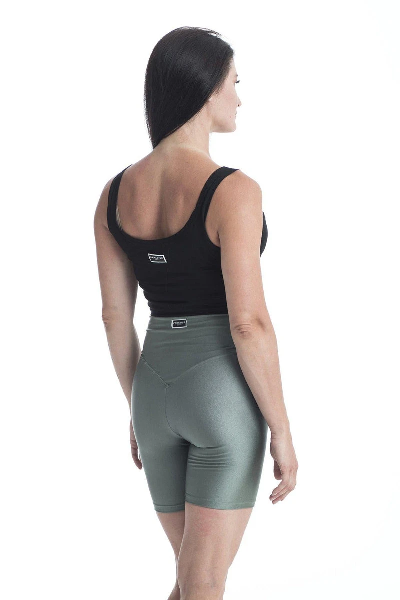 Paradise Chick Biker Shorts - Army Green 4 Paradise Chick Biker Shorts - Army Green - Image 2