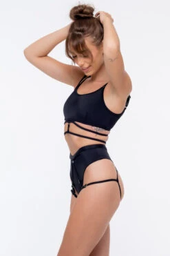 Nona Perkasa Moonflower Top - Black 8 Nona Perkasa Moonflower Top - Black -Radd Pole Wear Shop MoonflowerBlack05