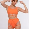 Nona Perkasa Moonflower Bottoms - Salmon 2 Nona Perkasa Moonflower Bottoms - Salmon -Radd Pole Wear Shop MoonflowerSalmon01 1
