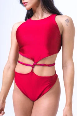 Sorte Infinity Bodysuit - Reversible Poppy Red -Radd Pole Wear Shop NFINITY Red Pink 10
