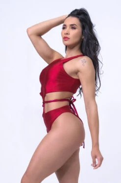 Sorte Infinity Bodysuit - Reversible Poppy Red -Radd Pole Wear Shop NFINITY Red Pink 7