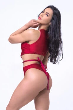 Sorte Infinity Bodysuit - Reversible Poppy Red -Radd Pole Wear Shop NFINITY Red Pink 9