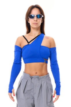 MÆD Kitana Top - Matte Electric Blue -Radd Pole Wear Shop RIMG8530F
