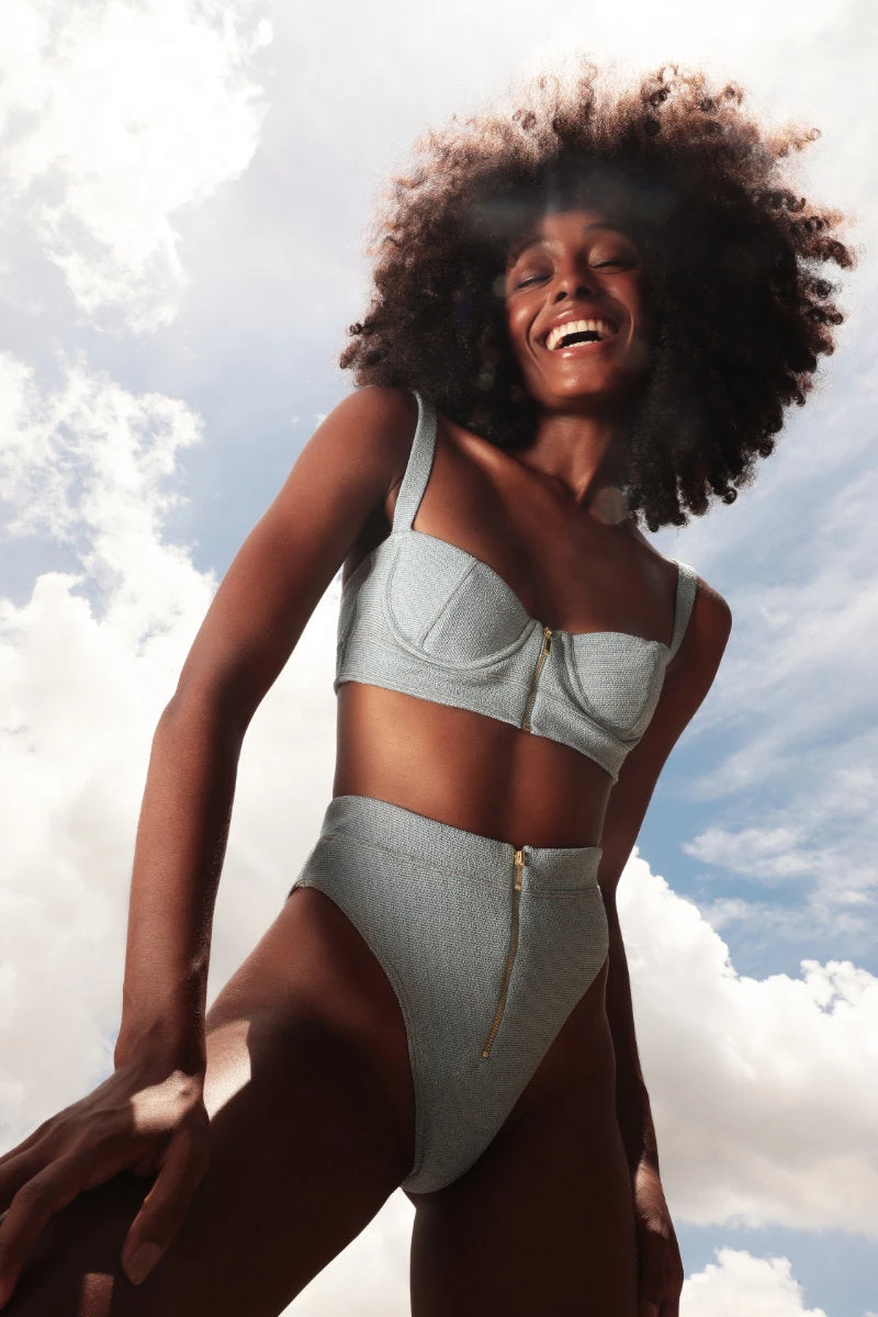 Rolling Britney Top - Light Blue Lurex 6 Rolling Britney Top - Light Blue Lurex - Image 4