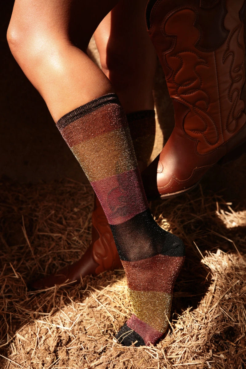 Rolling Calf High Socks - Florence 3 Rolling Calf High Socks - Florence