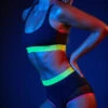 Rolling Alpha High Waisted Hot Pants - Neon 2 Rolling Alpha High Waisted Hot Pants - Neon -Radd Pole Wear Shop RollingNeonRetoque3 1