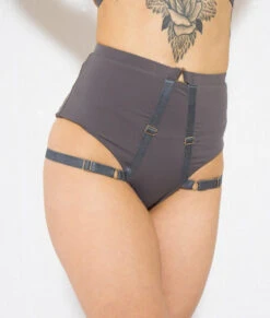 Tatiana Activewear Tokio Shorts - Charcoal 23 Tatiana Activewear Tokio Shorts - Charcoal -Radd Pole Wear Shop SHORTS COVER PHOTO 1