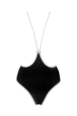 Hamade Activewear Neck Ring High Waisted Bottoms - Black/White Binding 16 Hamade Activewear Neck Ring High Waisted Bottoms - Black/White Binding -Radd Pole Wear Shop SS22 03 1