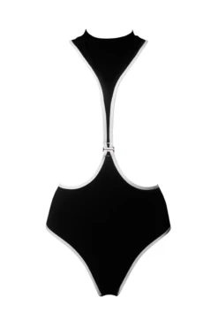 Hamade Activewear Neck Ring High Waisted Bottoms - Black/White Binding 18 Hamade Activewear Neck Ring High Waisted Bottoms - Black/White Binding -Radd Pole Wear Shop SS22 05