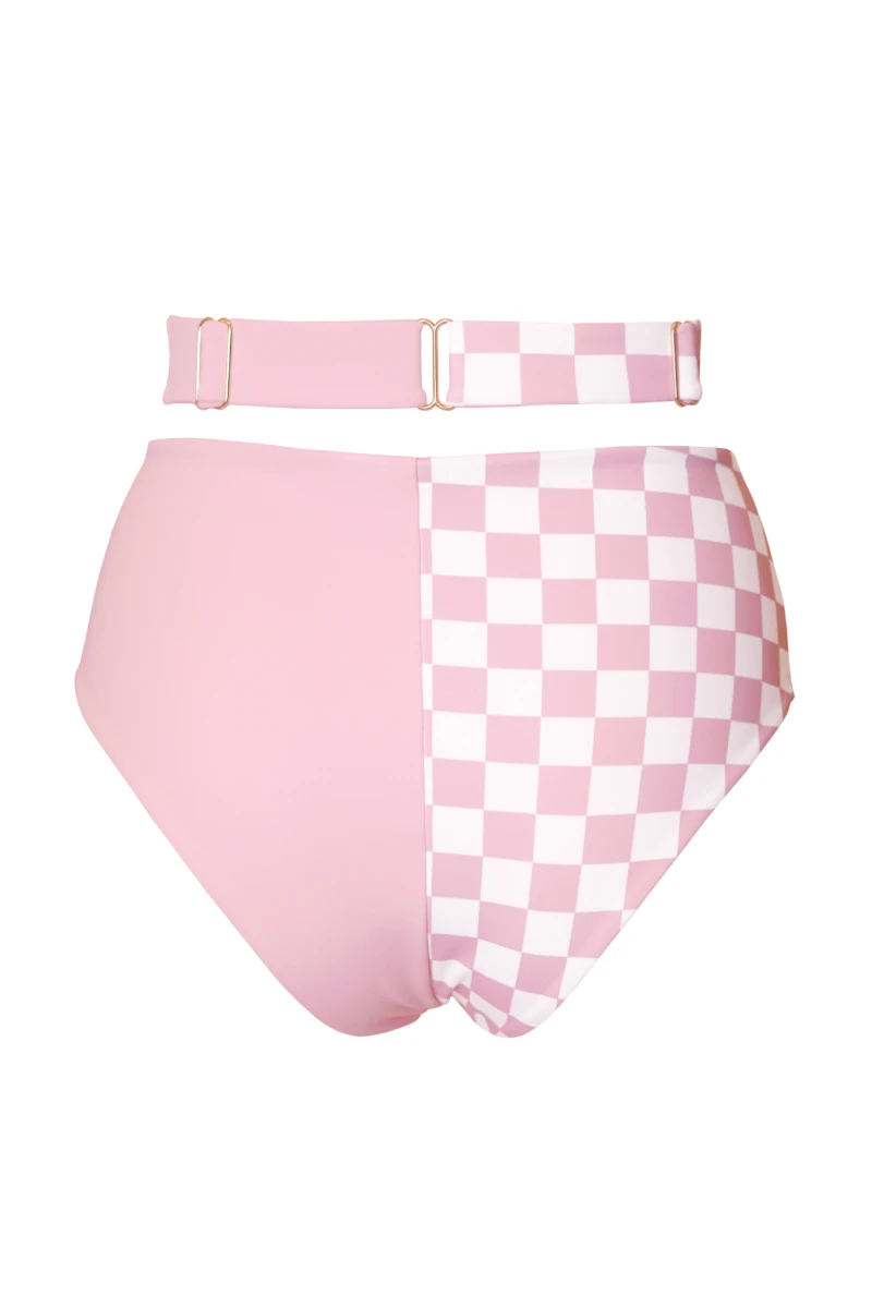 Hamade Activewear Patchwork Bottoms - Checkered Light Pink 10 Hamade Activewear Patchwork Bottoms - Checkered Light Pink - Image 8