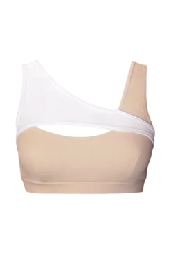 Hamade Activewear Asymmetric Top - Beige 18 Hamade Activewear Asymmetric Top - Beige -Radd Pole Wear Shop SS23 11