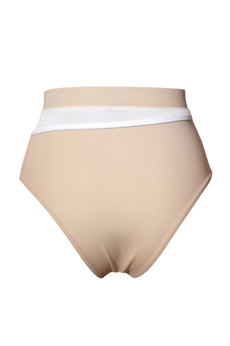 Hamade Activewear High Cut Bottoms - Beige 9 Hamade Activewear High Cut Bottoms - Beige - Image 7