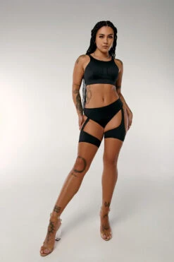 CXIX Dopamine Illusion Sports Bra - Black -Radd Pole Wear Shop Sports bra Dopamine black high suspenders bottomscxix13 95e151d7 bd30 4c33 af4e 2f819fb1730d 1