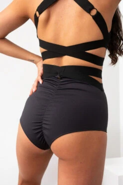 Lunalae Tara High Waisted Bottoms - Recycled Black 11 Lunalae Tara High Waisted Bottoms - Recycled Black -Radd Pole Wear Shop TaraHighWaistBottoms10
