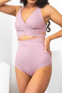 Lunalae Tara High Waisted Bottoms - Recycled Mauve 8 Lunalae Tara High Waisted Bottoms - Recycled Mauve -Radd Pole Wear Shop TaraHighWaistBottoms11