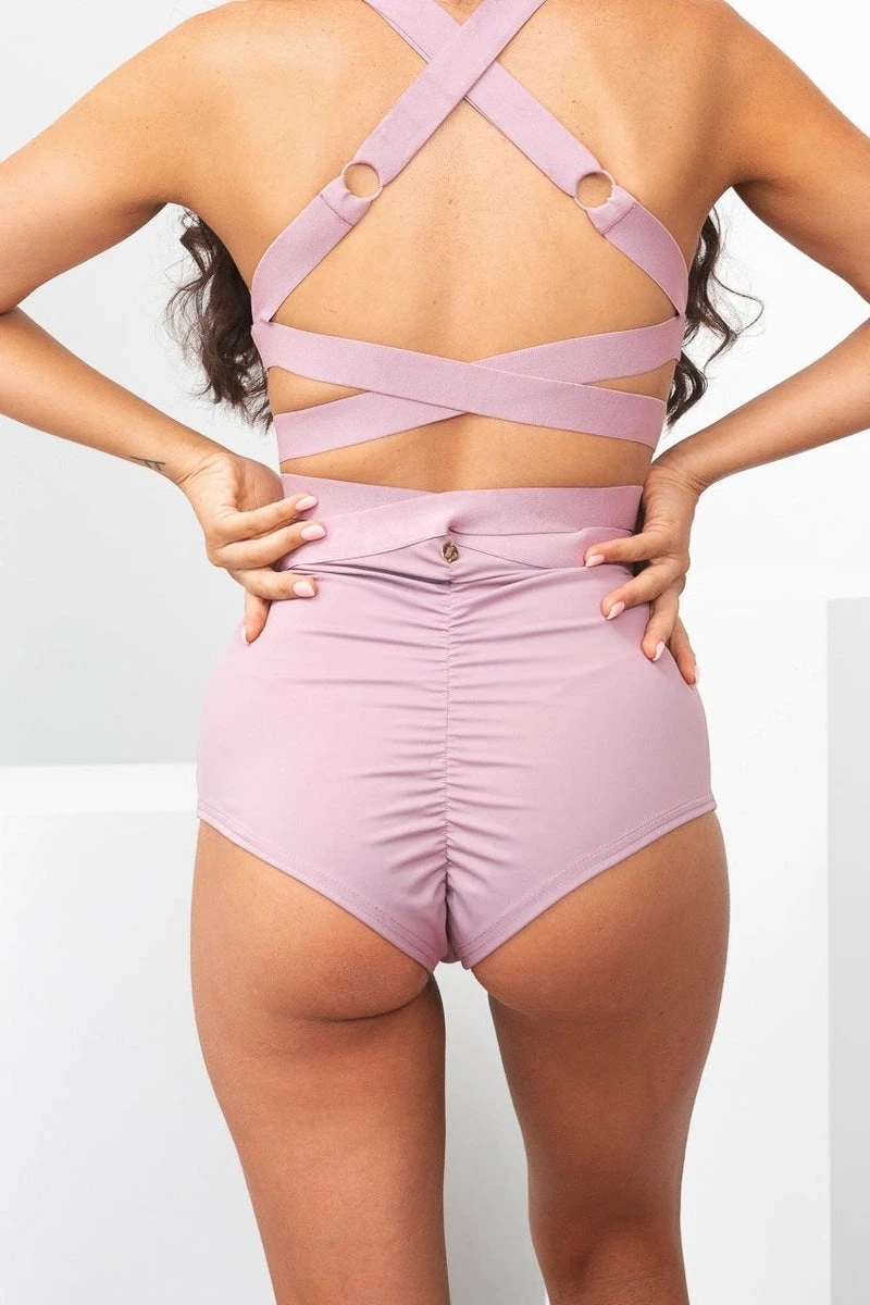 Lunalae Tara High Waisted Bottoms - Recycled Mauve 6 Lunalae Tara High Waisted Bottoms - Recycled Mauve - Image 4