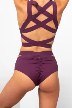 Lunalae Tara Low Waisted Bottoms - Recycled Mulberry -Radd Pole Wear Shop TaraLowWaistBottoms8