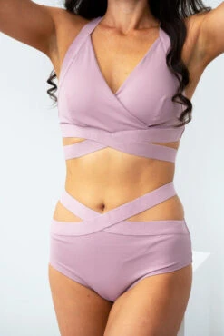 Lunalae Tara Low Waisted Bottoms - Recycled Mauve 9 Lunalae Tara Low Waisted Bottoms - Recycled Mauve -Radd Pole Wear Shop TaraLowWaistBottoms9