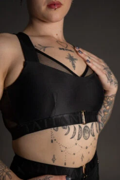 Tatiana Activewear Perla Top - Black 10 Tatiana Activewear Perla Top - Black -Radd Pole Wear Shop TatianaActive PerlaBlackSupportiveHighWaistedPoleWearDancingSet 5480 1