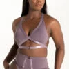 Tatiana Activewear Tokio Top - Mauve 1 Tatiana Activewear Tokio Top - Mauve -Radd Pole Wear Shop TatianaActive TokioMauveStrappyGarterPoleWearSet 7896 1