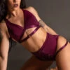 Tatiana Activewear Tokio Top - Wine 1 Tatiana Activewear Tokio Top - Wine -Radd Pole Wear Shop TatianaActive TokioWineRedBurgundyHighWaistedPoleWearDancingSet 6539