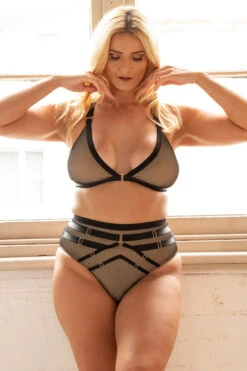 Tatiana Activewear Kaizen Top - Black Mesh 15 Tatiana Activewear Kaizen Top - Black Mesh -Radd Pole Wear Shop TatianaActiveKaizenBlack 9993cropped