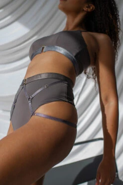 Tatiana Activewear Perla Shorts - Charcoal 8 Tatiana Activewear Perla Shorts - Charcoal -Radd Pole Wear Shop TatianaActivePerlaCharcoalPoleWearSet 0060