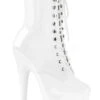 Pleaser USA Adore-1020 7inch Pleaser Boots - Patent White -Radd Pole Wear Shop adore 1020 w 1