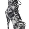 Pleaser USA Adore-1020DP 7inch Pleaser Boots - Money Print 2 Pleaser USA Adore-1020DP 7inch Pleaser Boots - Money Print -Radd Pole Wear Shop adore 1020dp wbfa