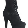 Pleaser USA Adore-1020FS Faux Suede 7Inch Pleaser Boots - Black -Radd Pole Wear Shop adore 1020fs bfs