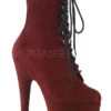 Pleaser USA Adore-1020FS Faux Suede 7Inch Pleaser Boots - Burgundy 2 Pleaser USA Adore-1020FS Faux Suede 7Inch Pleaser Boots - Burgundy -Radd Pole Wear Shop adore 1020fs byfs