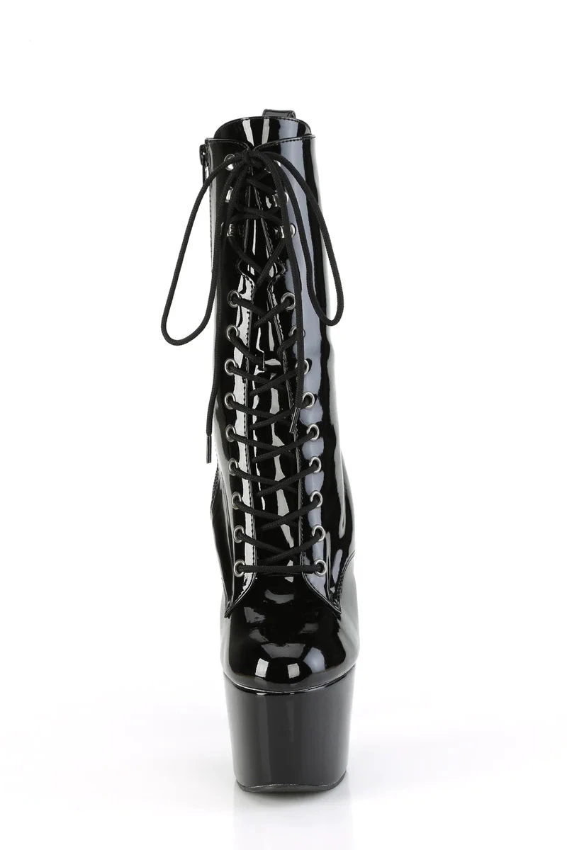 Pleaser USA Adore-1040WR 7inch Pleaser Boots - Holographic Black 4 Pleaser USA Adore-1040WR 7inch Pleaser Boots - Holographic Black - Image 2